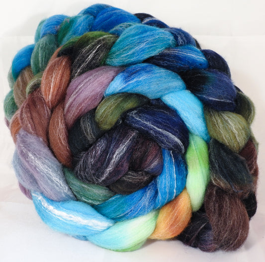 Hand dyed top for spinning - Selkie - Targhee/silk/ bamboo ( 80/10/10) - Inglenook Fibers