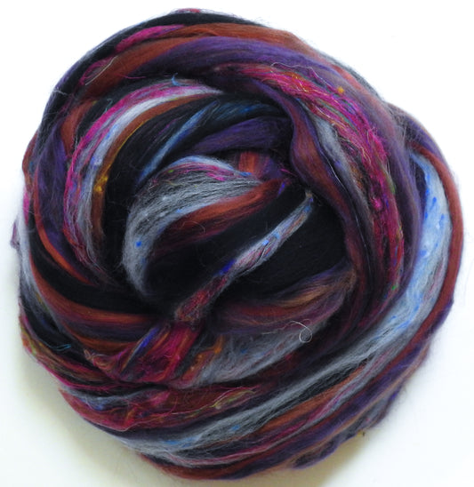 Mourning Cloak Butterfly - Lepidoptery Blends - Merino/ Mulberry Silk/ Sari Silk/ Tweed Blend/ Bamboo  (40/25/15/10/10)