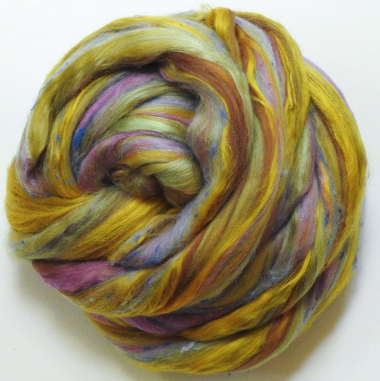 Polyphemus Moth - Lepidoptery Blends - Merino/ Mulberry Silk/ Sari Silk/ Tweed Blend/ Bamboo  (40/25/15/10/10)