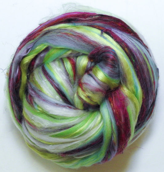 Luna Moth - Lepidoptery Blends - Merino/ Mulberry Silk/ Sari Silk/ Tweed Blend/ Bamboo  (40/25/15/10/10)