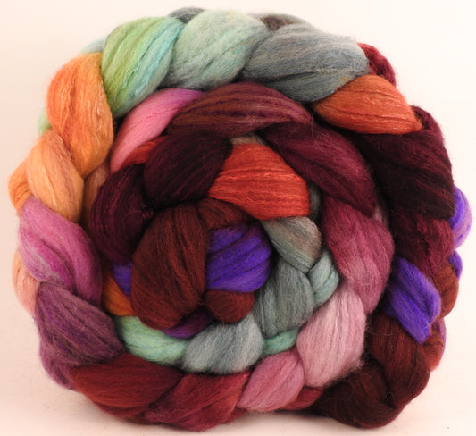 Organic Polwarth / Tussah silk (80/20)- (5.3 oz)-Red Queen