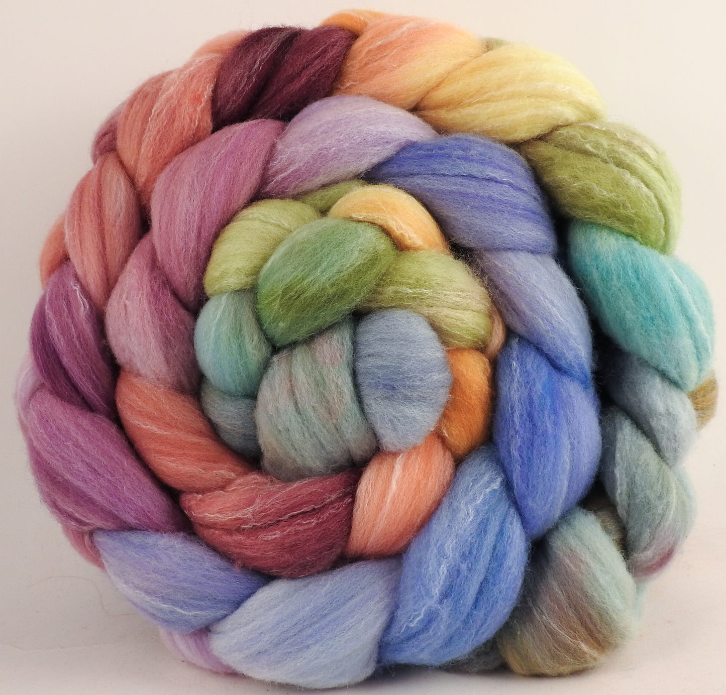 Hand dyed top for spinning - Renewal -(5.4 oz) - Targhee/silk/ bamboo ( 80/10/10)