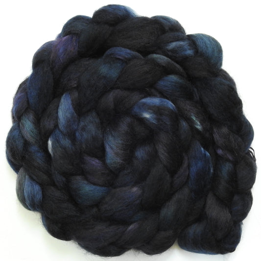 Stave Church (5.6 oz) - Batt in a Braid #52- Wensleydale/ Mulberry silk/ Polwarth (60/25/15)