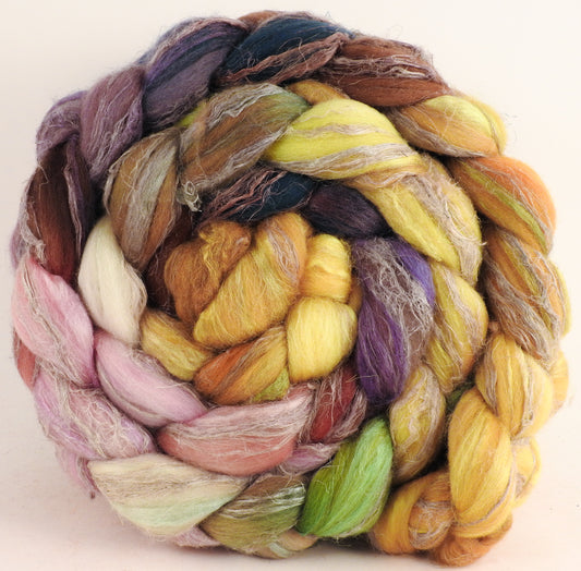 Merino/ Tussah Silk/ Natural Flax (50/25/25) -Emperor Moth- (5.5 oz.)