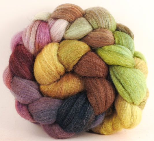 Batt in a Braid #27 - Emperor Moth -(5.4 oz.) Lt. Grey Shetland/ Falkland Merino / tussah silk (50/25/25)
