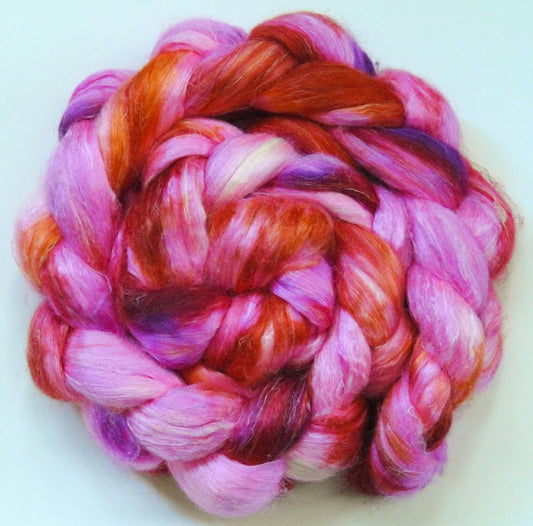 Heatwave - Glazed Solid - Tussah Silk / flax roving (65/35)