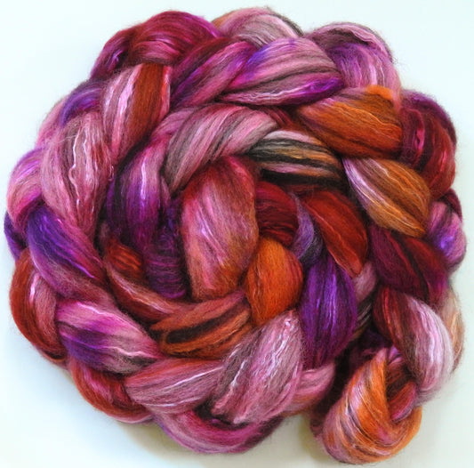 Heatwave (5.9 oz) -Glazed Solid - Humbug Shetland/ Mulberry Silk (75/25)
