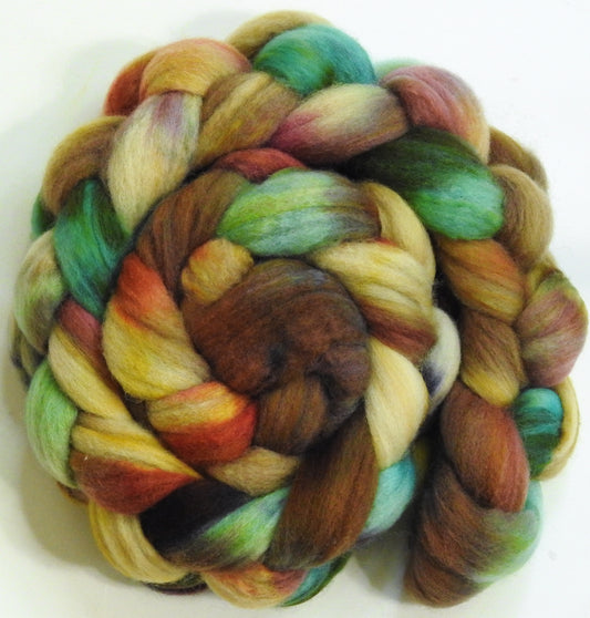 Pistachio -(5.4 oz.) Batt in a Braid #60- Southdown/ Bfl/ Bio-nylon (50/25/25)