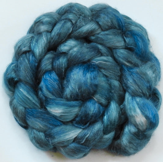Stellar (6 oz) -Glazed Solid- Tussah Silk / flax roving (65/35)