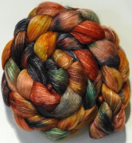Marmalade (5.5 oz) Batt in a Braid #57- Camel/Baby Alpaca/Mint fiber  (50/25/25)