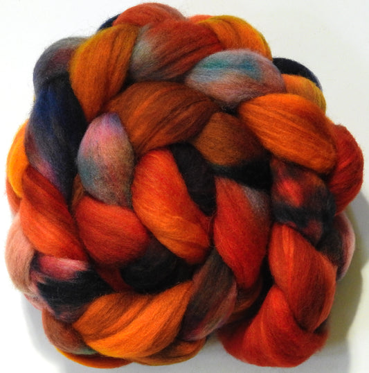 Marmalade -(5 oz.) Batt in a Braid #60- Southdown/ Bfl/ Bio-nylon (50/25/25)