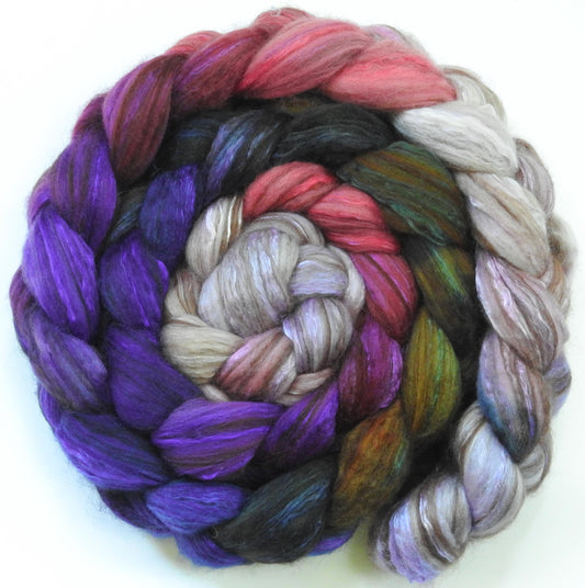 Cherry Blossoms @ Night (6 oz)- 18.5 mic merino/ camel/ brown alpaca/ mulberry silk/ (40/20/20/20)