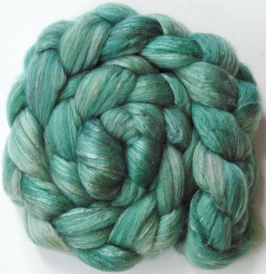 Altitude (5.3 oz) Batt in a Braid #57- Camel/Baby Alpaca/Mint fiber  (50/25/25)