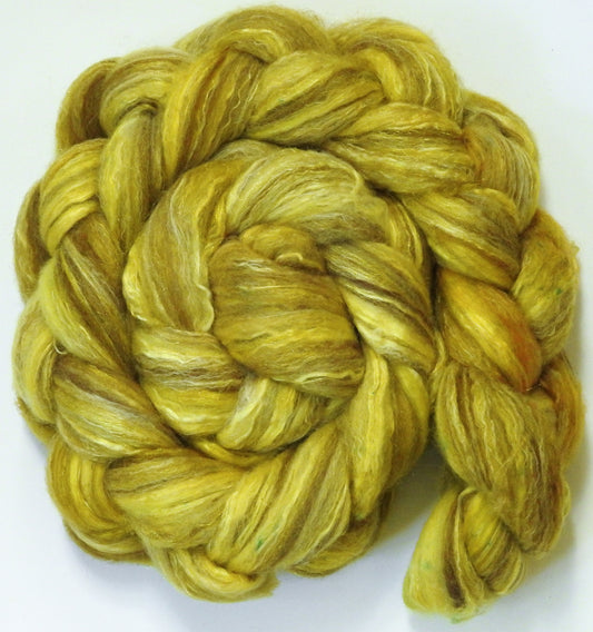 Sunshine (5.5 oz) - Batt in a Braid #7 - Polwarth/ Manx / Mulberry silk/ Firestar (30/30/30/10)