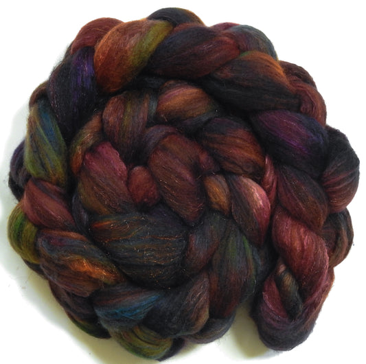 Jasper - Batt in a Braid #7 - Polwarth/ Manx / Mulberry silk/ Firestar (30/30/30/10)