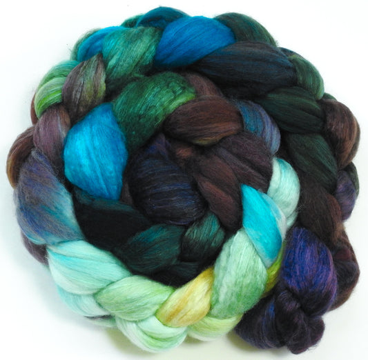 Selkie- Batt in a Braid #54- Bleached YAK/Polwarth / Mulberry Silk (40/40/20)