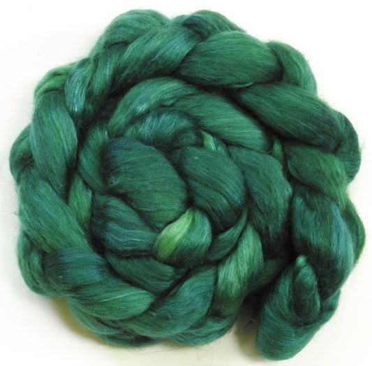 Jade - Batt in a Braid #52- Wensleydale/ Mulberry silk/ Polwarth (60/25/15)