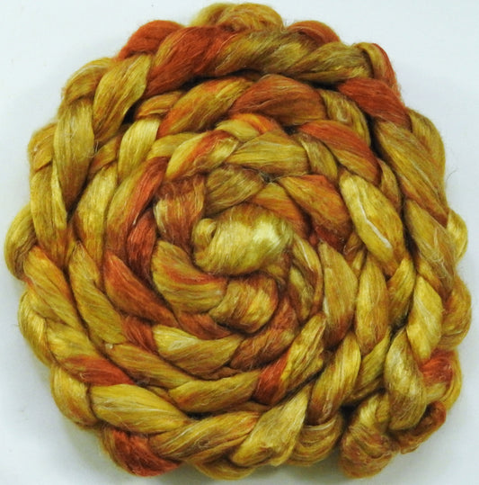 Golden Hour -(5.3 oz.)Tussah Silk / flax roving -(65/35)