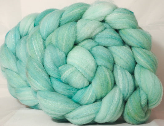 Hand dyed top for spinning - Celadon - (5.3 oz.) Targhee/silk/ bamboo ( 80/10/10) - Inglenook Fibers