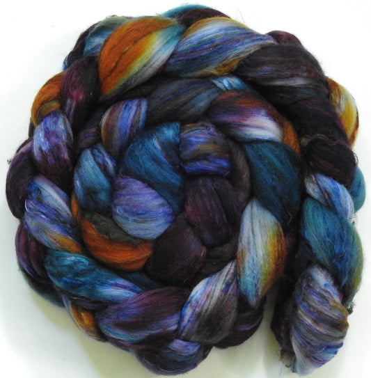 Magic Flute (5.6 oz)-Batt in a Braid #39 - Merino/ Mulberry Silk / Sari Silk (50/25/25)