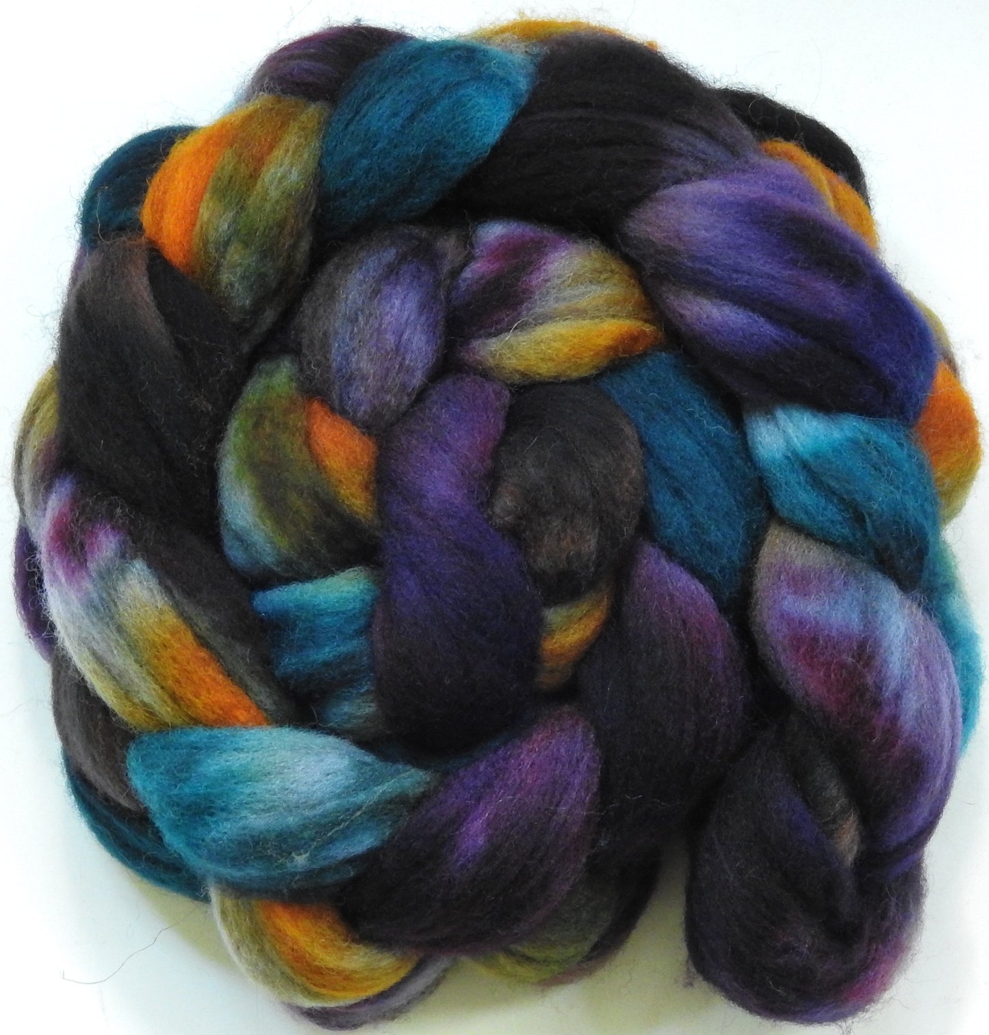Magic Flute-(5.2 oz.) Batt in a Braid #60- Southdown/ Bfl/ Bio-nylon (50/25/25)
