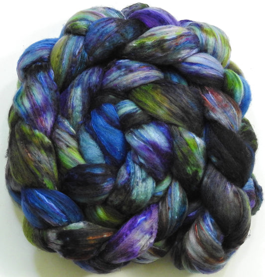 Undine (5.6 oz)-Batt in a Braid #39 - Merino/ Mulberry Silk / Sari Silk (50/25/25)