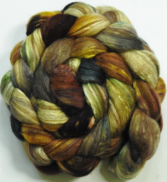 Hayride (5.6 oz) - Batt in a Braid #7 - Polwarth/ Manx / Mulberry silk/ Firestar (30/30/30/10)
