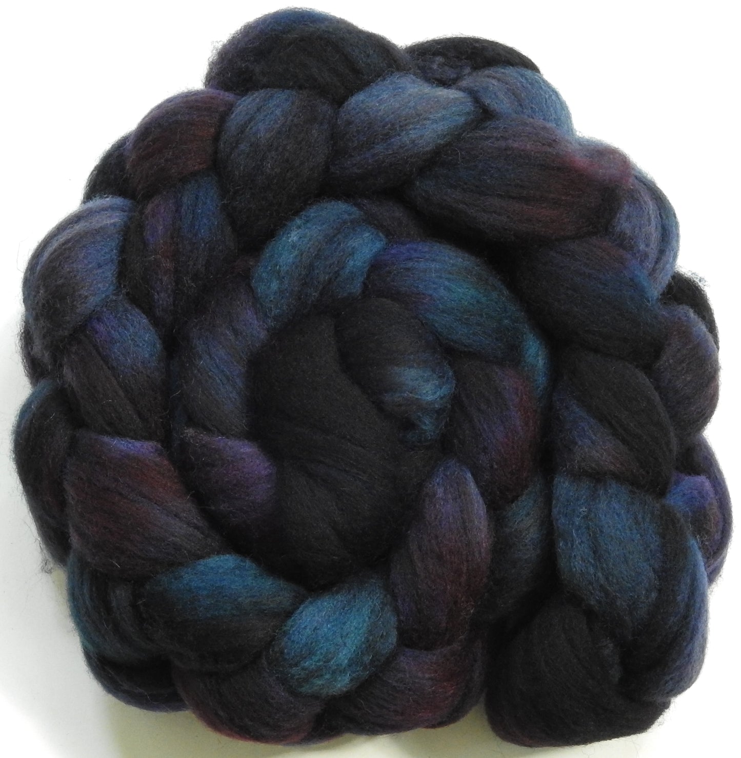 Graphite-(5.6 oz.) Batt in a Braid #60- Southdown/ Bfl/ Bio-nylon (50/25/25)