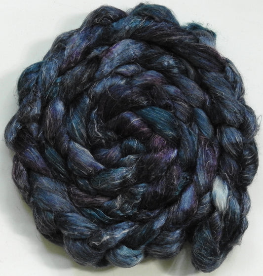 Graphite -(5.3 oz.)Tussah Silk / flax roving -(65/35)