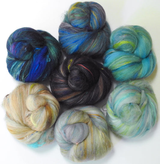 Non-sparkle Sticklebatts - The Needle's Eye (5.2 oz) - 30% Cormo Fleece; merino, polwarth, silk, bamboo, silk noil