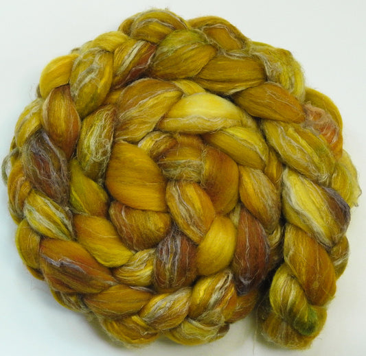 Coreopsis -Glazed Solid - Merino/ Tussah Silk/ Natural Flax (50/25/25)