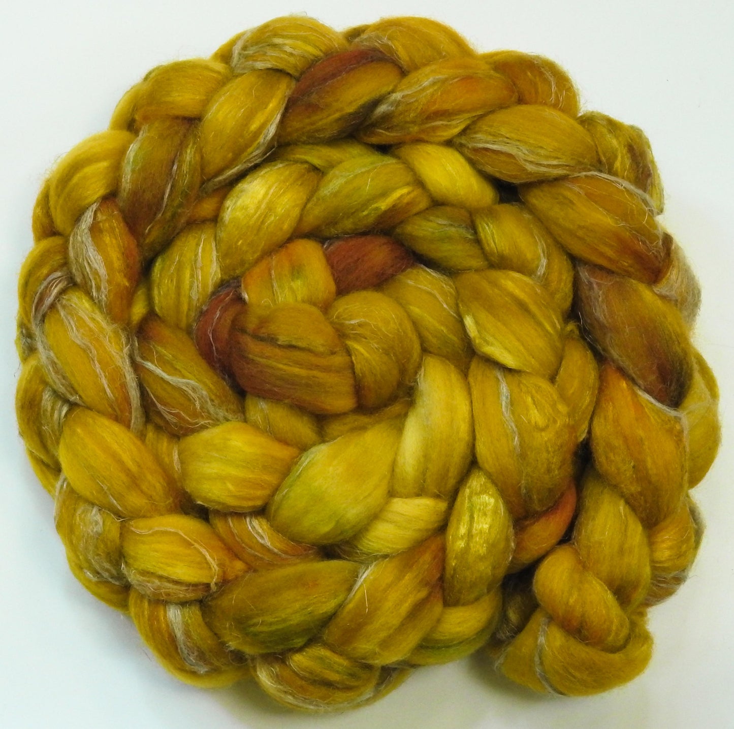 Coreopsis -Glazed Solid - Merino/ Tussah Silk/ Natural Flax (50/25/25)