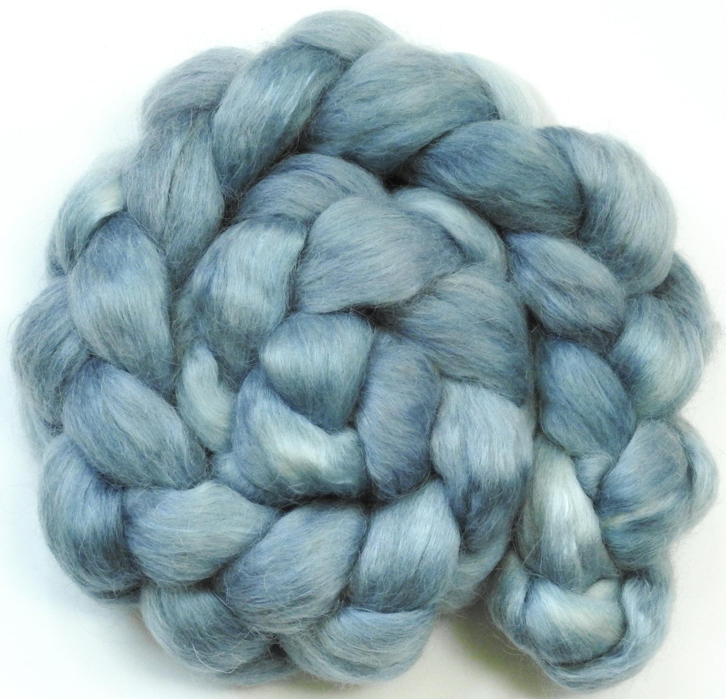 Mithril (5.8 oz) - Batt in a Braid #52- Wensleydale/ Mulberry silk/ Polwarth (60/25/15)