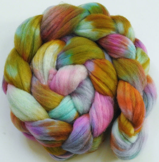 Saltwater Taffy-(5.3 oz.) Batt in a Braid #60- Southdown/ Bfl/ Bio-nylon (50/25/25)