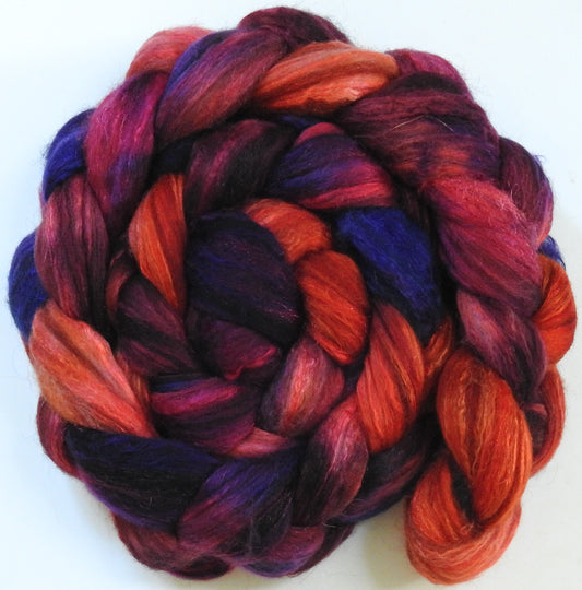 Cranberry Sauce (5.9 oz) - Batt in a Braid #7 - Polwarth/ Manx / Mulberry silk/ Firestar (30/30/30/10)