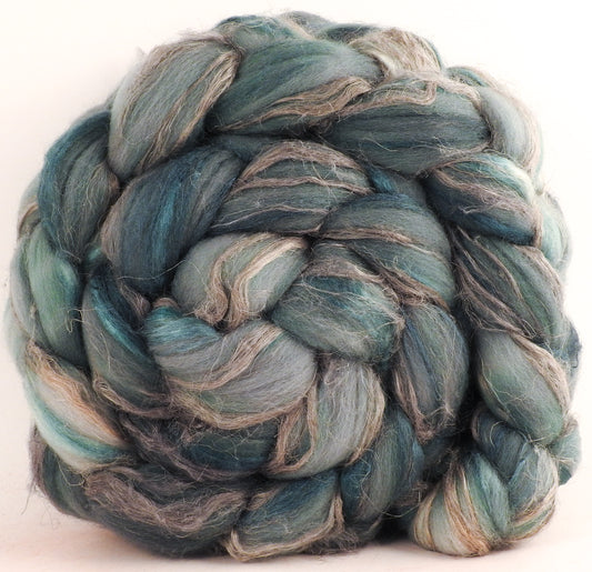 Merino/ Tussah Silk/ Natural Flax (50/25/25) -Slate