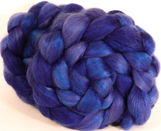 Hand-dyed wensleydale/ mulberry silk roving ( 65/35) -Hydrangea - Inglenook Fibers