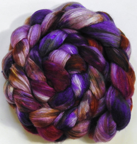 Echinacea (5.5 oz) - Batt in a Braid #7 - Polwarth/ Manx / Mulberry silk/ Firestar (30/30/30/10)
