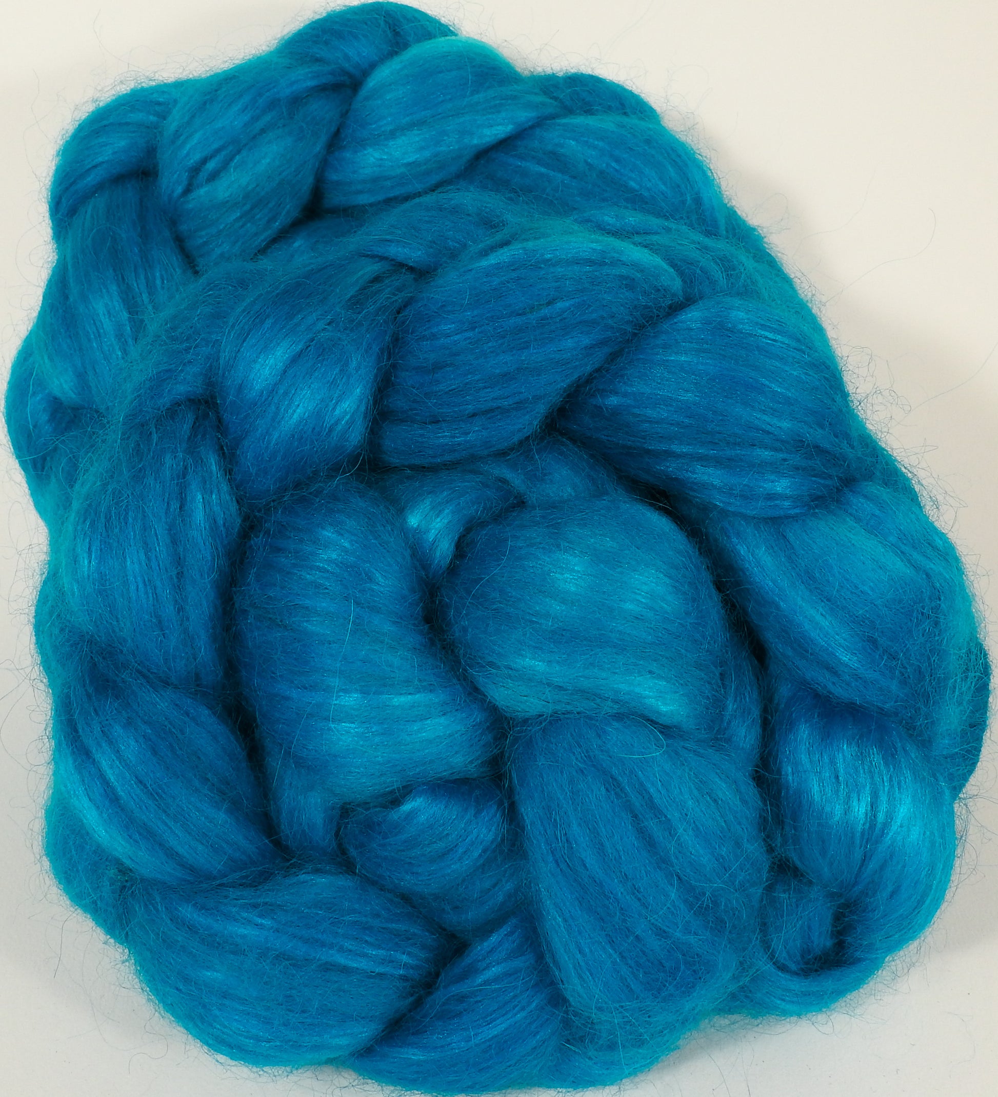 Hand-dyed wensleydale/ mulberry silk roving ( 65/35) -Jersey - Inglenook Fibers