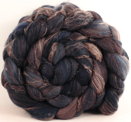 Merino/ Tussah Silk/ Natural Flax (50/25/25) - Licorice- 5.6 oz.