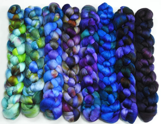 Ode to Hydrangeas - Gradient Braid Set-Fusion Series - Haunui  /mulberry silk ( 70/30)