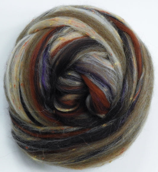 Pie Blends -Molasses - Merino/Manx/Tweed Blend/Mulberry silk  (40/25/25/10)