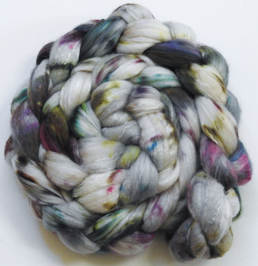 Moonstone (5.7 oz)- Batt in a Braid #5 - Merino/ Camel/ silk/ faux cashmere/ firestar (25/25/25/12/12)