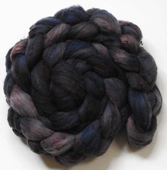 Licorice (5.7 oz)- 25 micron Merino/ Silk Slubs (70/30)