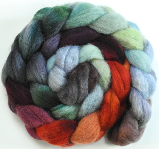 Ruby Throat- Batt in a Braid #43 - Dorset/Cheviot/Kid Mohair (60/20/20)