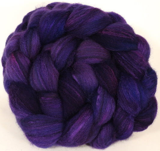 Mixed UK Bfl/ Tussah Silk  ( 75/25) -Gentian-  5.4 oz. - Inglenook Fibers