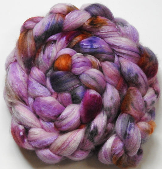 Autumn Crocus -(5.2 oz.) Batt in a Braid #5- Merino/ Camel/ silk/ faux cashmere/ firestar (25/25/25/12/12)