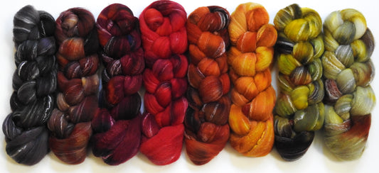 Leaf Peeping -  Gradient Braid Set - (12 oz.) Targhee bamboo silk