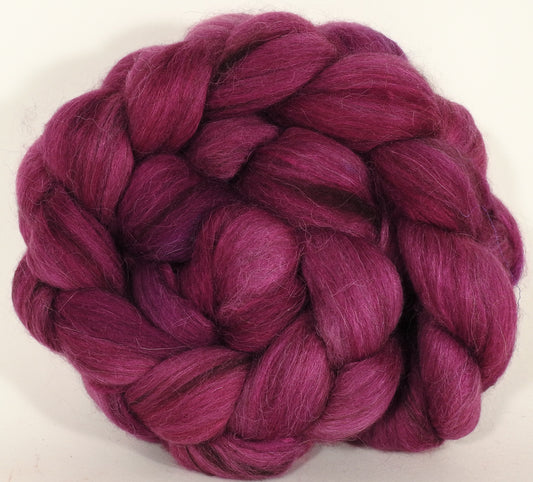 Batt in a Braid #40-Redbud-(4.5 oz.)YAK / Baby Alpaca / Mulberry silk/ Merino ( 18 mic)(30/30/30/10) - Inglenook Fibers