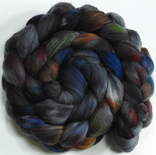 Banksy- Fusion Series- Batt in a Braid #35 (6.3 oz.)-Sw Merino (18.5 mic) /Merino (18.5 mic) / Tussah Silk (40/40/20)